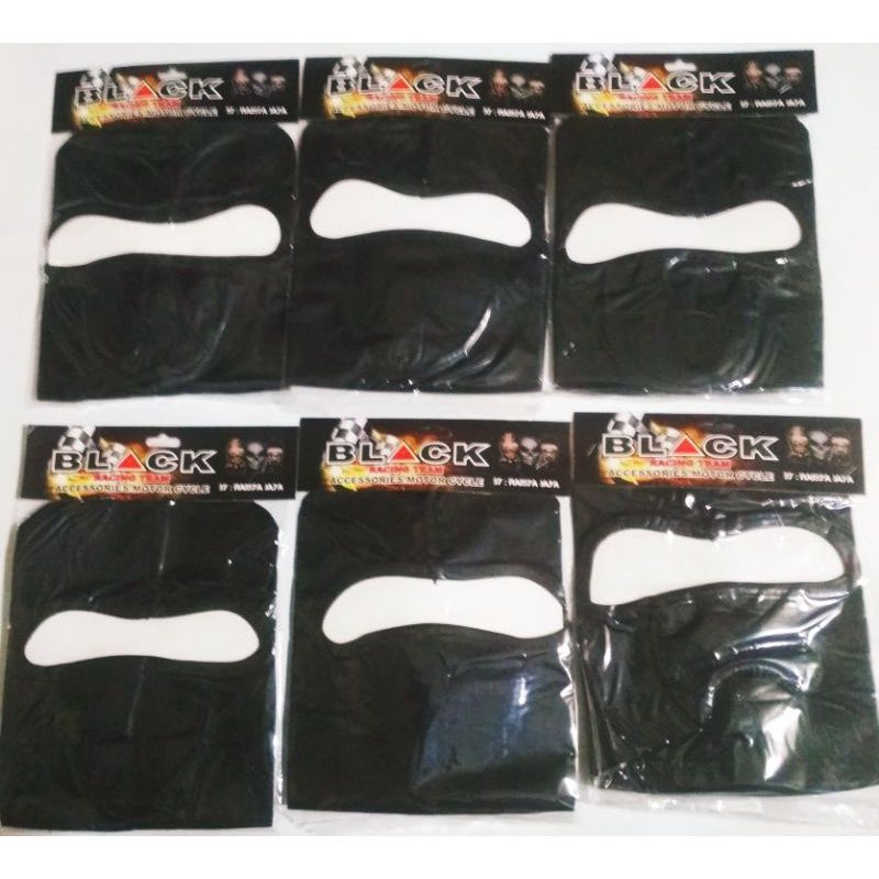 Masker Ninja Hitam Polos / Masker Ninja Balaclava Full / Masker Penutup Muka Polos