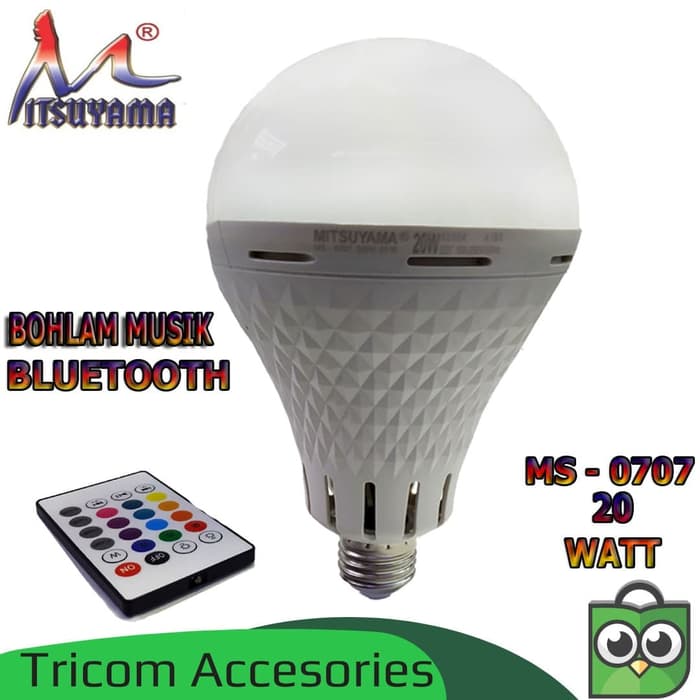 BOHLAM LAMPU LED MUSIK MITSUYAMA MS-0707 RGB - BOHLAM MUSIK BLUETOOTH