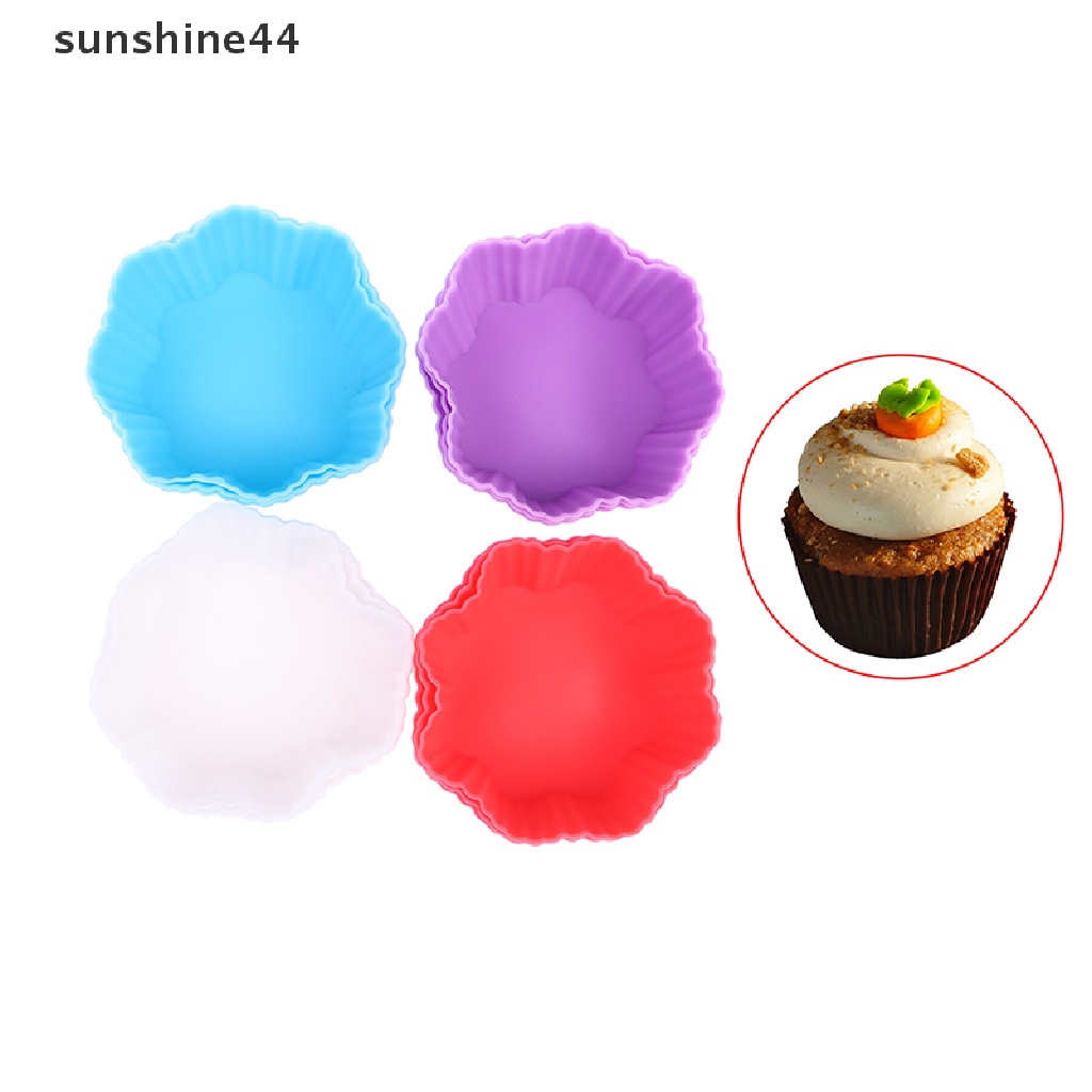 Sunshine 6Pcs Cetakan Cupcake / Muffin Bahan Silikon