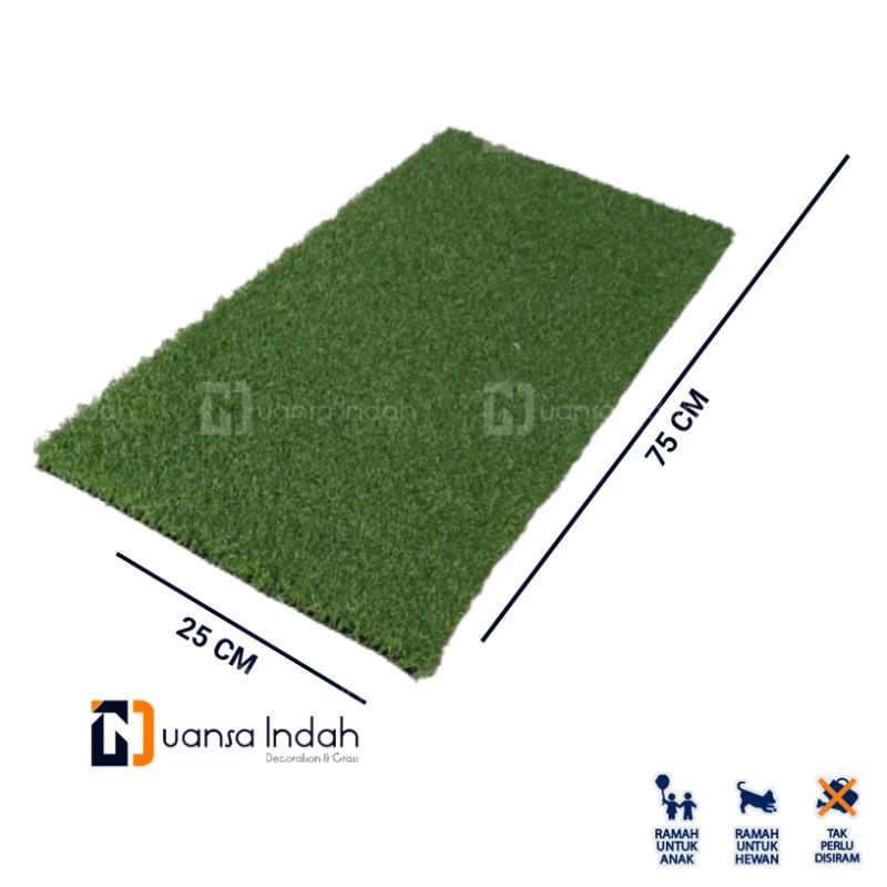 rumput sintetis type golf premium ukuran 25x75 cm