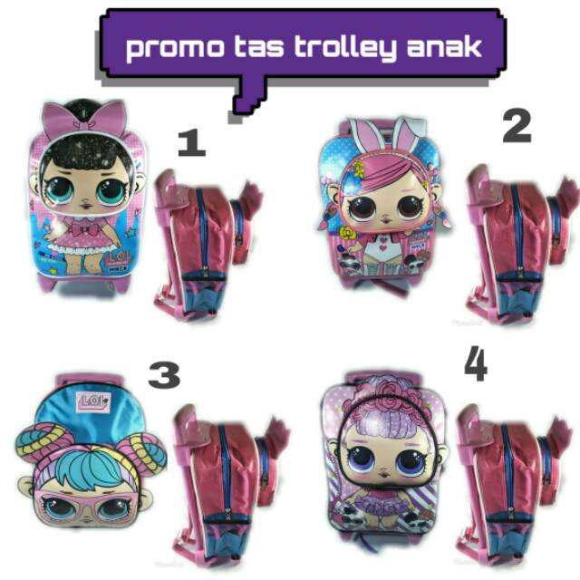 tas sekolah troli anak | trolley anak tk sd | tas troli LOL | tas LOL