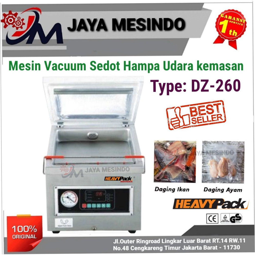 Mesin Vacuum Sealer Sedot Hampa Udara Kemasan DZ-260 Heavypack