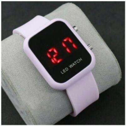 WBS JAM TANGAN WANITA / PRIA DIGITAL RUBBER LED WATCH IMPORT GROSIR ORIGINAL HIGH QUALITY JF087-PEACH