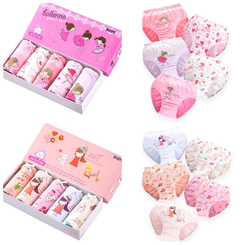 Celana Dalam Anak Perempuan / Underwear Anak Perempuan Per Box Isi 5 Pcs Lucu Bahan Katun / Celana Dalam Anak Cewek / CD Anak Cewek / CD Anak Perempuan / Kolor Anak Perempuan / Kolor Anak Cewek Disney /Girl Underwear / Kid Underwear/ Sempak Anak Perempuan