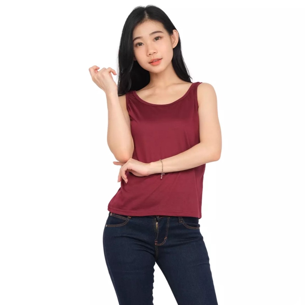 TANKTOP AGNES POLOS | TENGTOP TALI BESAR | DALAMAN WANITA | BAJU SANTAI MURAH | TENGTOP-1