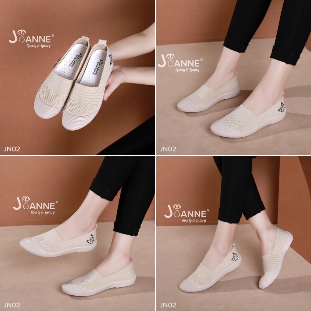 JOANNE SEPATU WANITA Butterfly Slip On Shoes #JN02