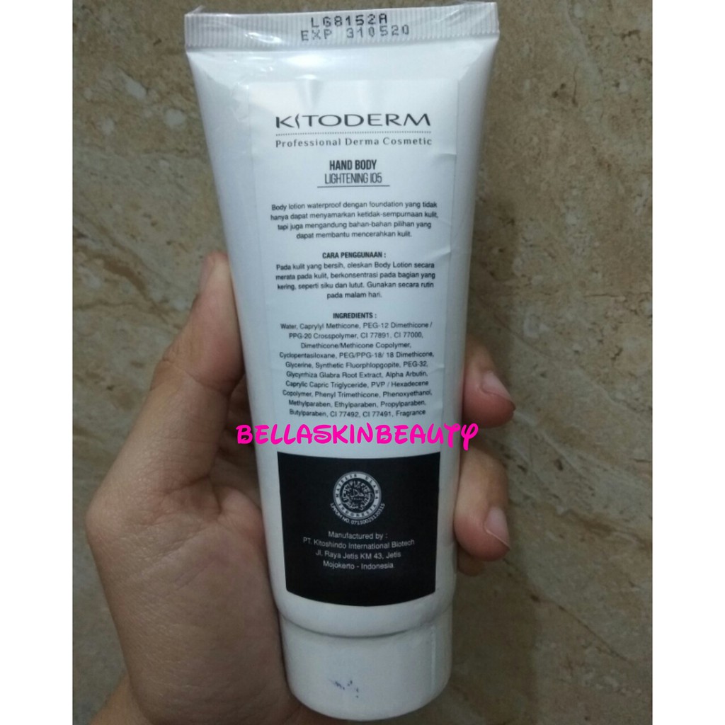 KITODERM HAND BODY LIGHTENING I05 - PEMUTIH BADAN CERAH SEKETIKA - INSTAN BRIGHT