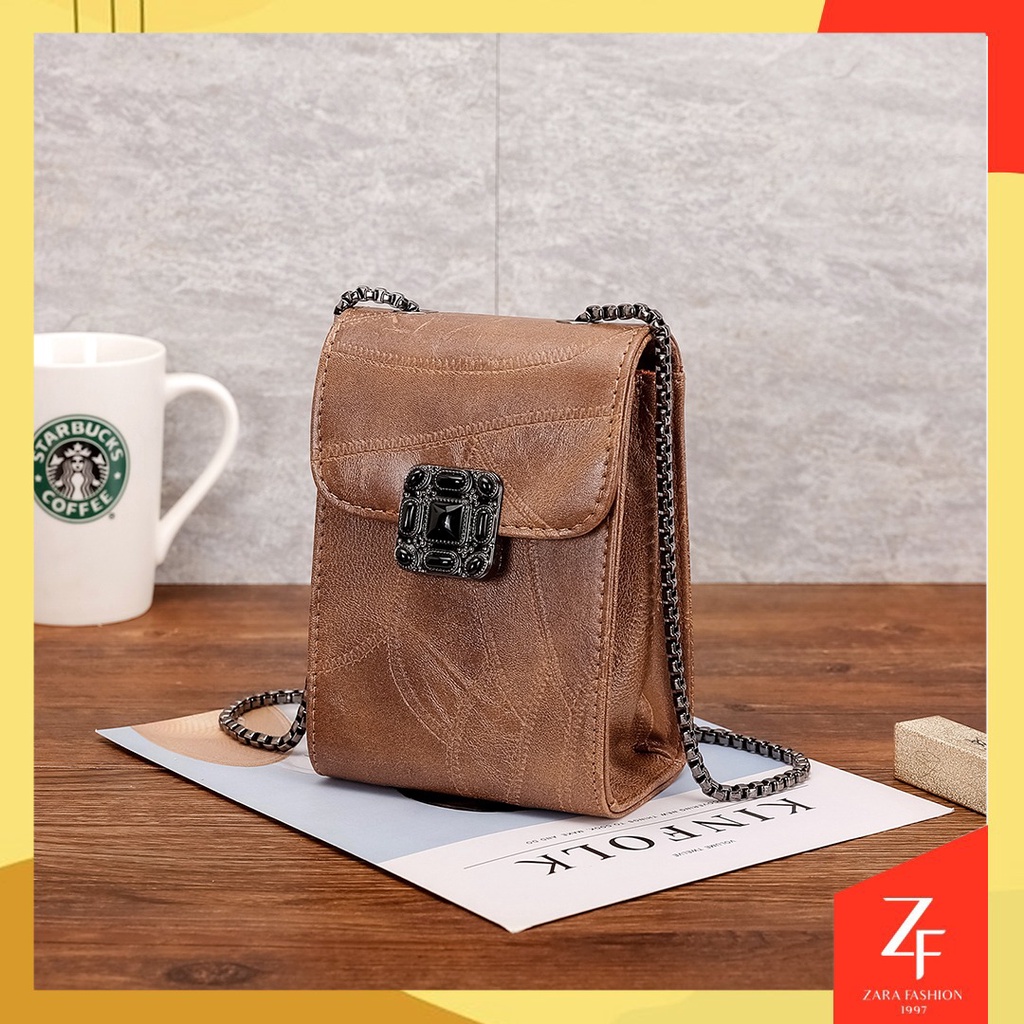 Tas Selempang HP Stradi Bag Import Ruby Lock Magnet Slingbag Wanita Tas Bahu Wanita Kekinian SR Bag 