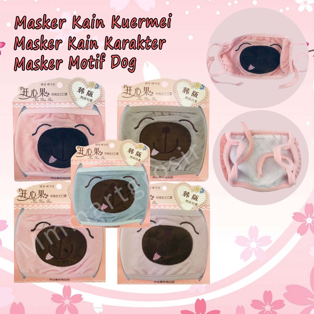 Masker Kain / Masker Kain Karakter / Masker Motif Dog