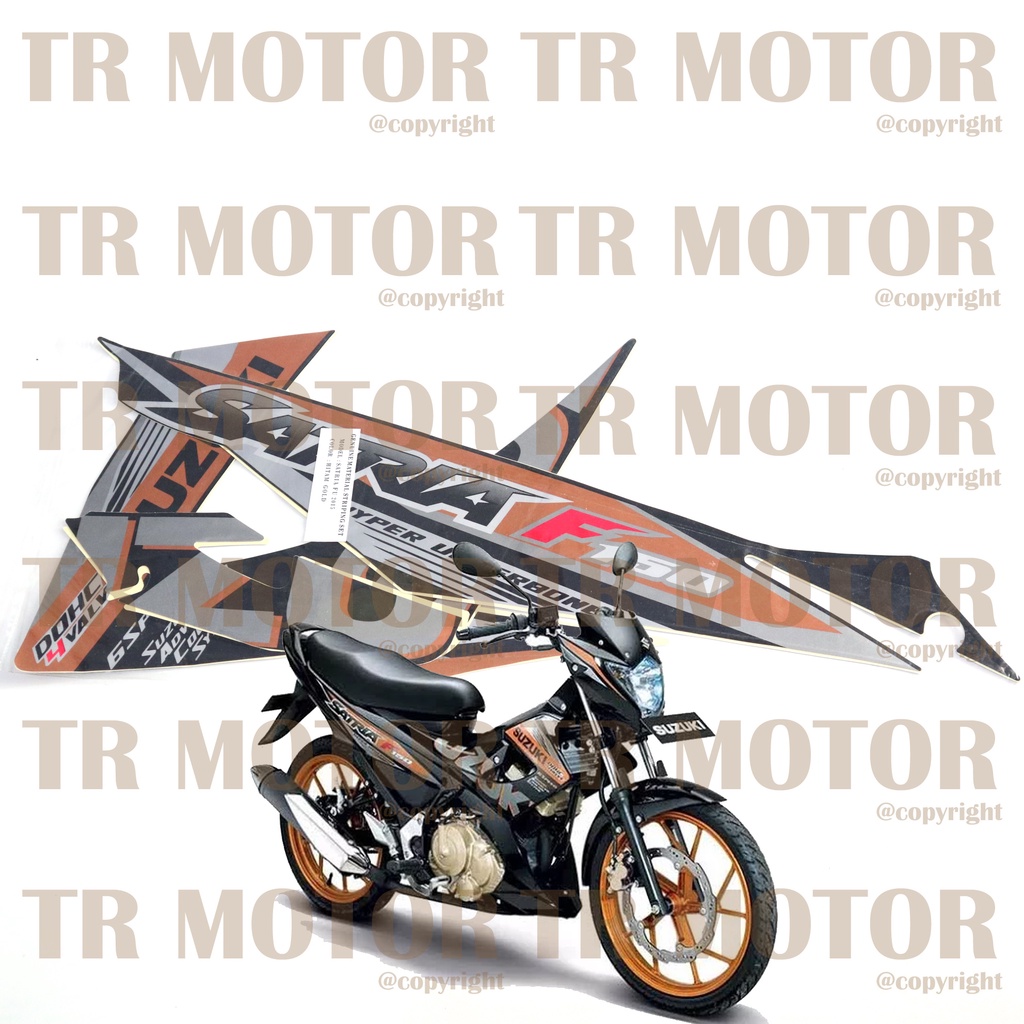 Stiker Motor Satria F 150 Facelift 2015 Sticker Striping Lis Full Set Motor