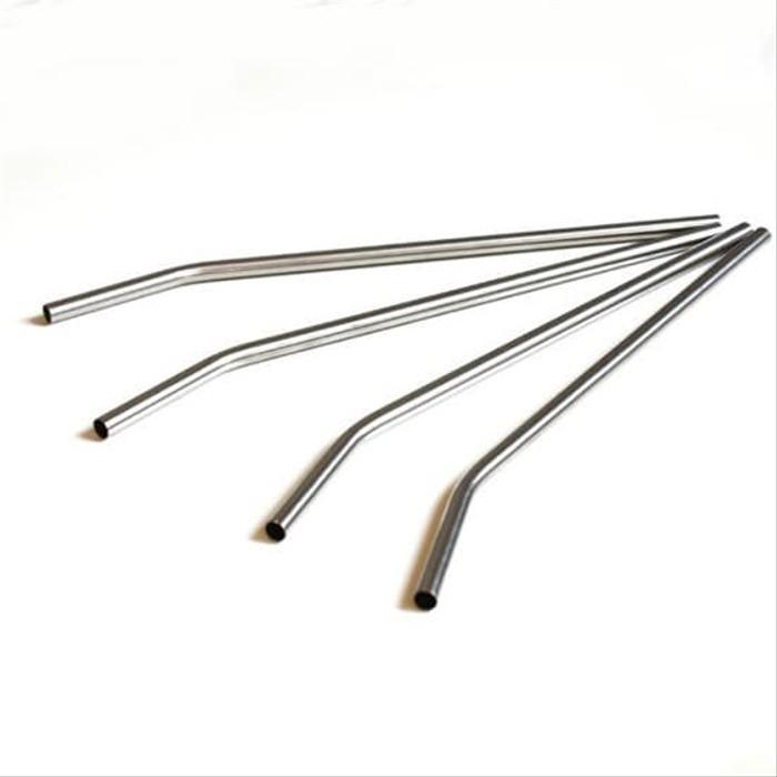 Sedotan Stainless Steel Straw Melengkung Kualitas Bagus