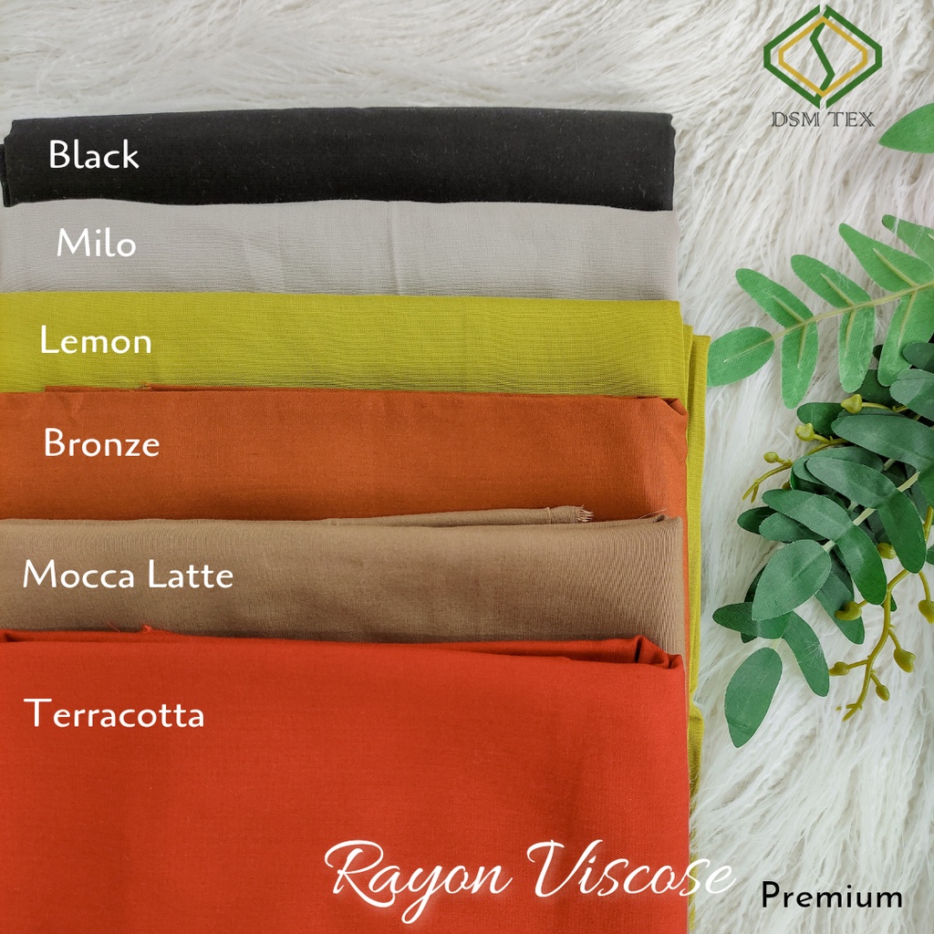 Kain Rayon Polos Viscose Premium Halus Lembut, Tidak luntur, Jatuh, Tidak berbulu