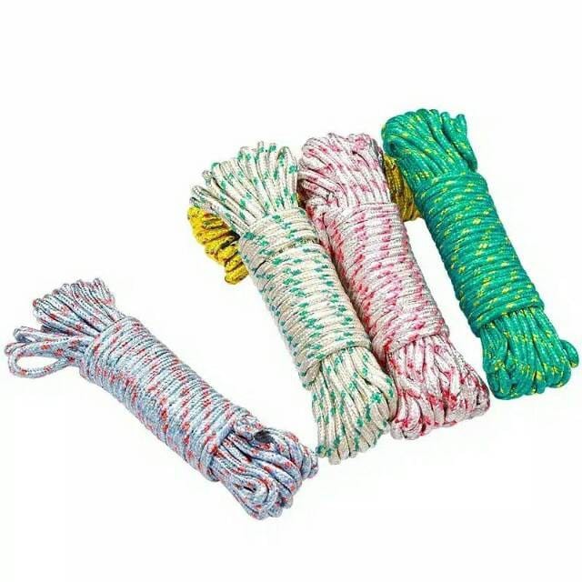 Tali Jemuran Baju - Tali Jemuran Nylon 10m Anti Slip Ikat Tambang Kemah Camping Nilon 10 Meter Clothesline Kuat