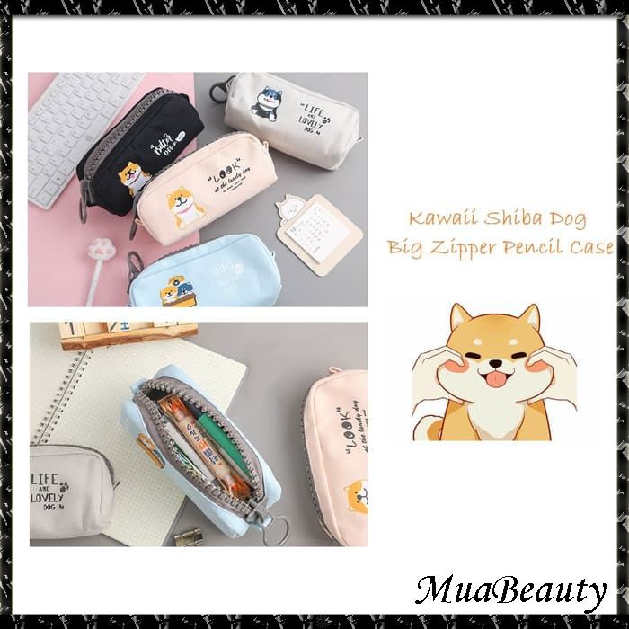 

TP0046 Kawaii Shiba Dog Big Zipper Large Pencil Case / Tempat Pensil