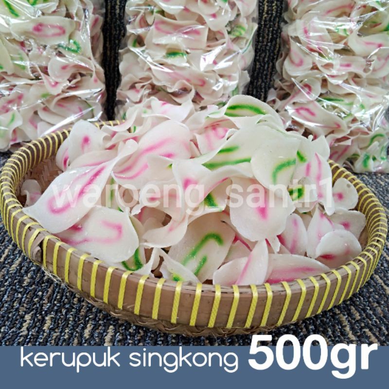 

Kerupuk krupuk singkong doreng mentah gurih nagih siap goreng 500gram