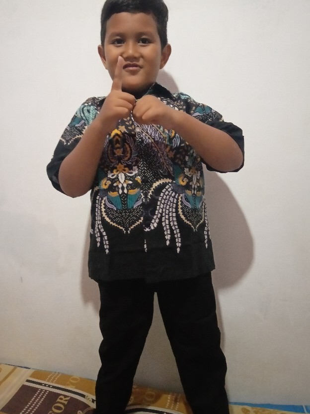 Batik Anak Laki Laki Kemeja Batik Anak Lengan Pendek Cowok Batik Original Abadi Batik Keluarga