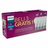 Philips Multipack MyCare LedBulb 6W E 27 6500k 230V Cahaya Putih /4 pcs