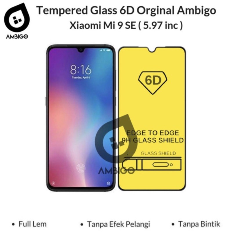 TEMPERED GLASS FULL LEM XIAOMI MI9SE Mi9 SE - BC