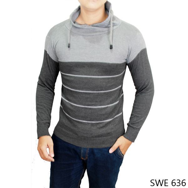 Sweater Pria Dewasa Rajut Kombinasi Warna – SWE 636