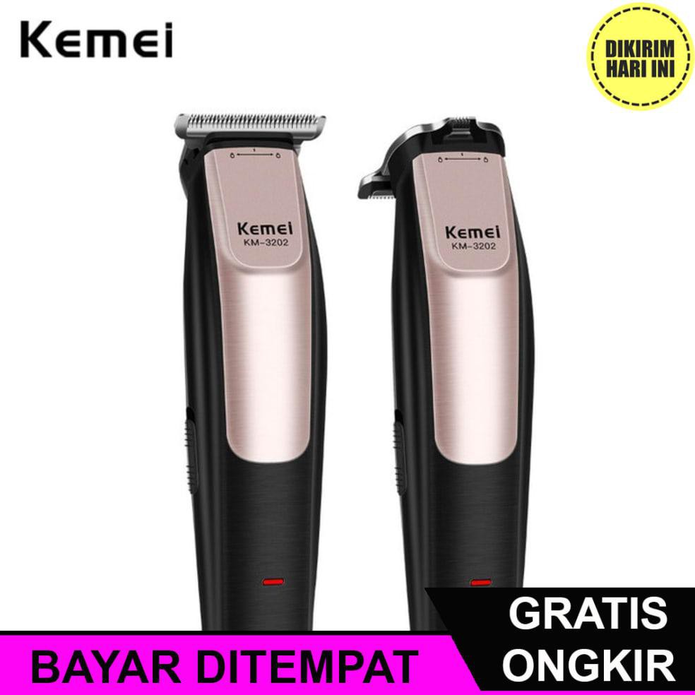 (BAYAR DITEMPAT) JC237 KEMEI HAIR CLIPPER MODELLING 2 IN 1 ALAT CUKUR RAMBUT KM-3202 ORIGINAL