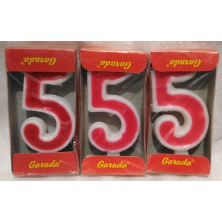 Lilin Ultah Ulang Tahun Birthday Candle Angka 5 Lima Five READY STOCK