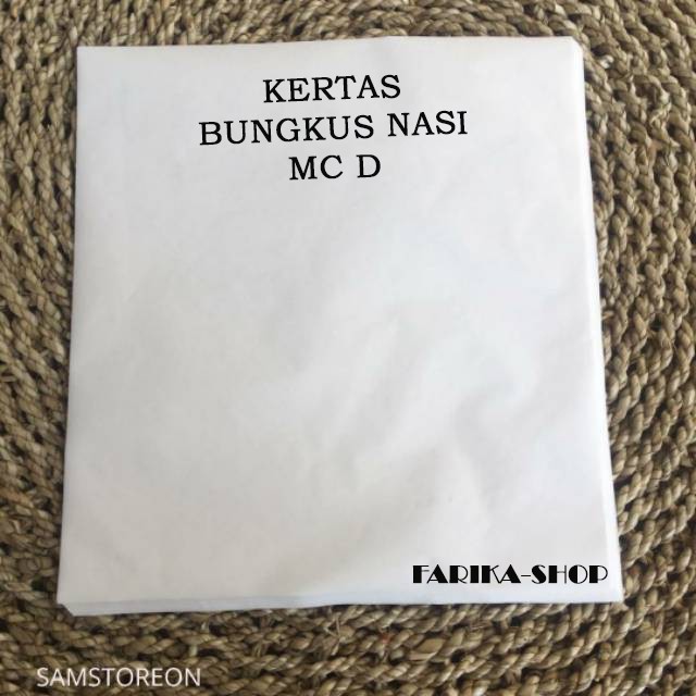 

Kertas Nasi / Kertas Bungkus Nasi Kebab Burger / Wrapping Paper / Rice Wrap / Kertas Wax Kertas Burger Laminasi