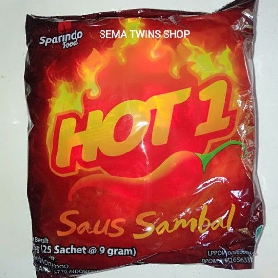 

Hot 1 Saus Sambal ( 25 Sachet @9 gram )