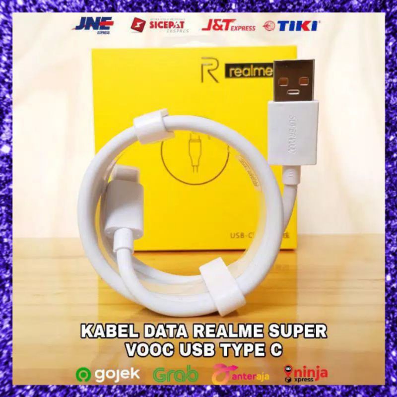 Kabel Data Fast Charging Realme SUPER VOOC 100% USB Type C ORI