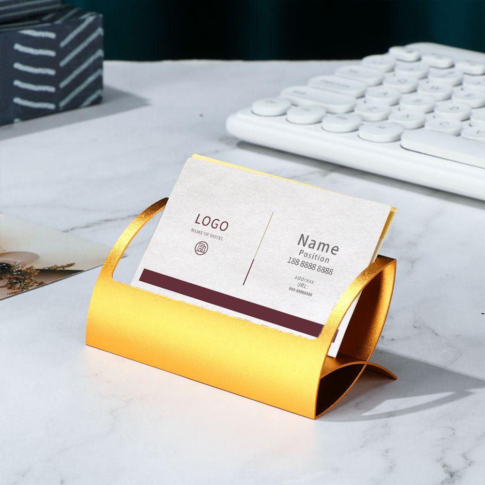 R-klip Stand Holder Kartu / Memo Bentuk Q Untuk Meja Kantor