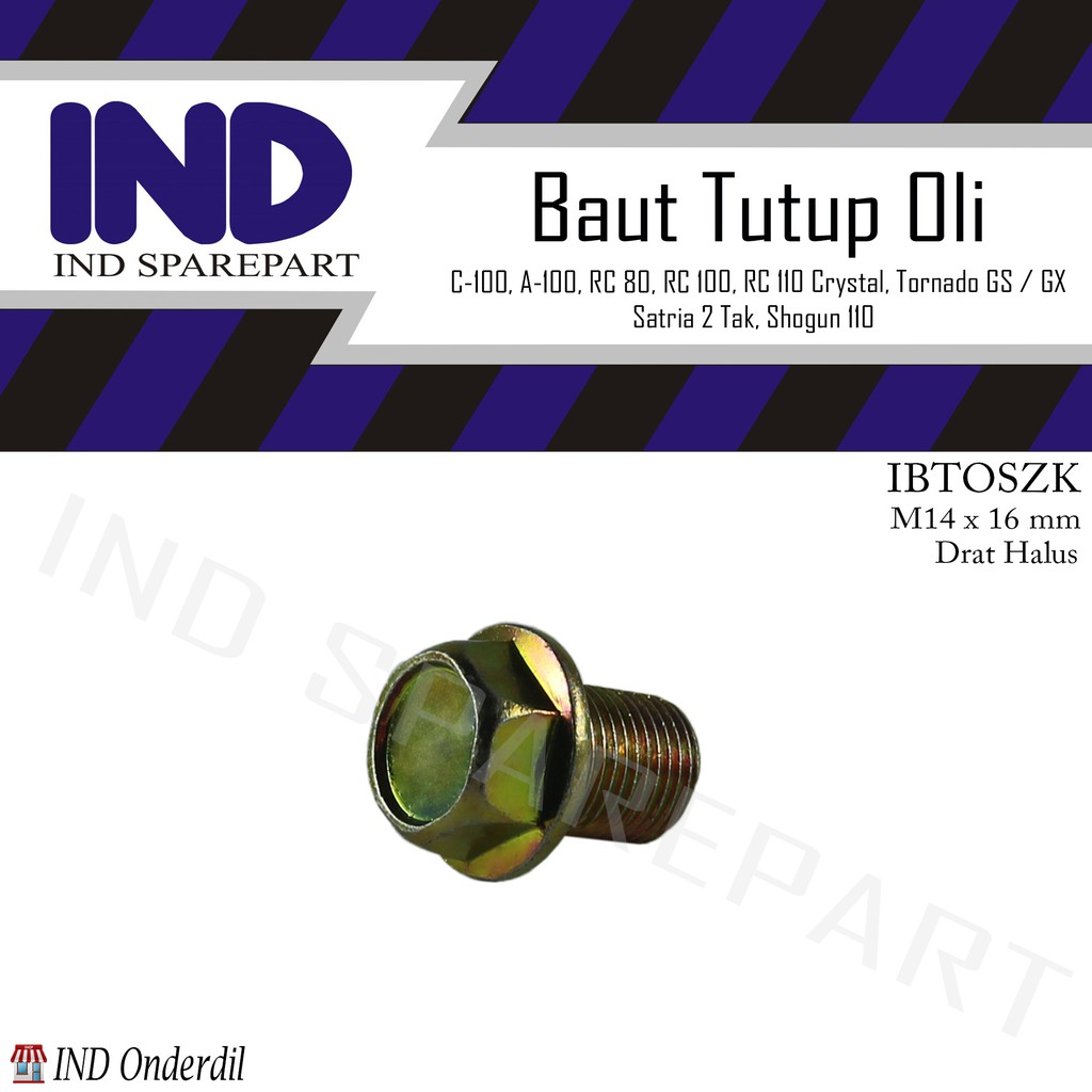 Baut-Baud Tap-Tutup Oli Mesin Bawah Tornado GS-GX/Satria 2 Tak/RC100