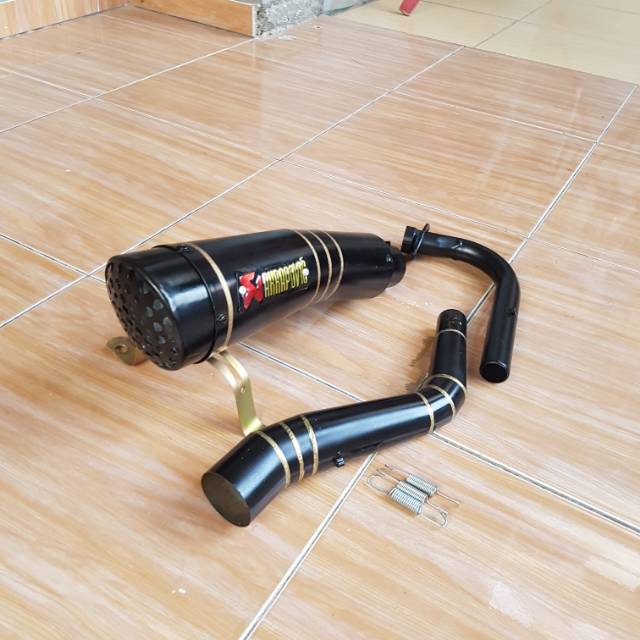KNALPOT YAMAHA AEROX R9 H2 AKRAPOVIC HITAM MOTIF