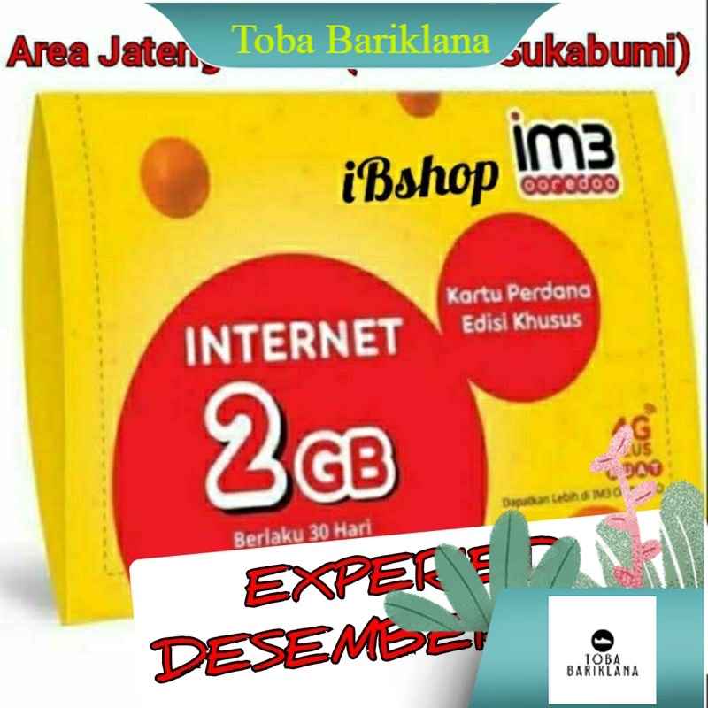 PERDANA INDOSAT 2GB ORI JATENG JABAR KARTU IM3 2GB ORI
