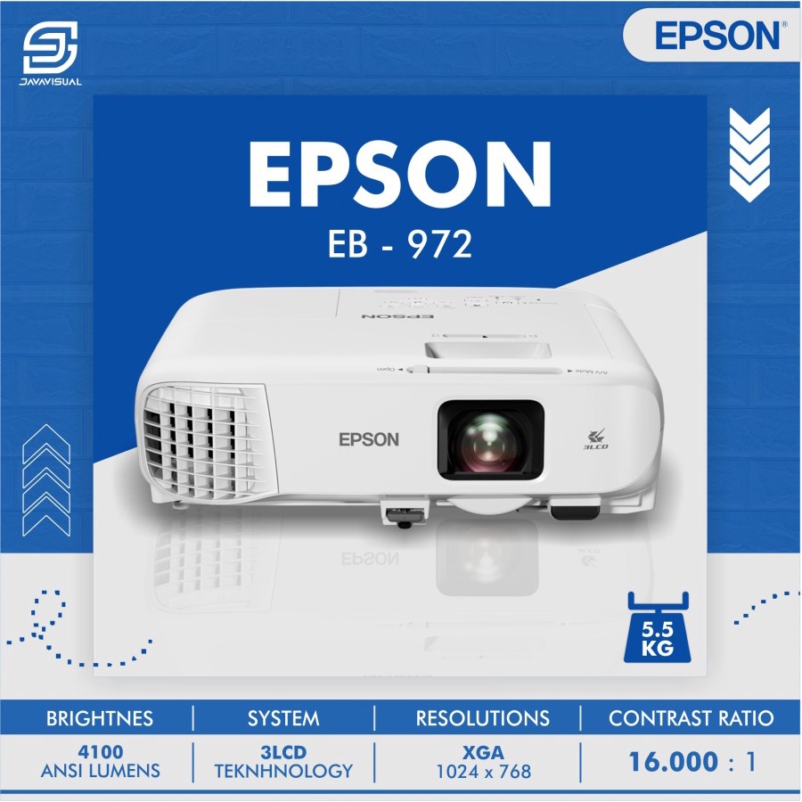 Jual Proyektor Epson EB972 LCD 4100 Lumens HDMI XGA Projector Garansi Resmi Shopee Indonesia