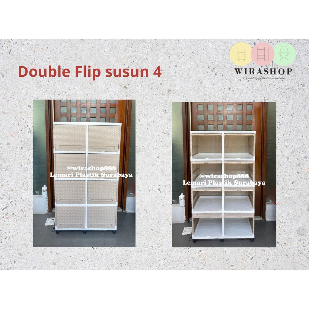 Lemari Double Club Flip Susun 4