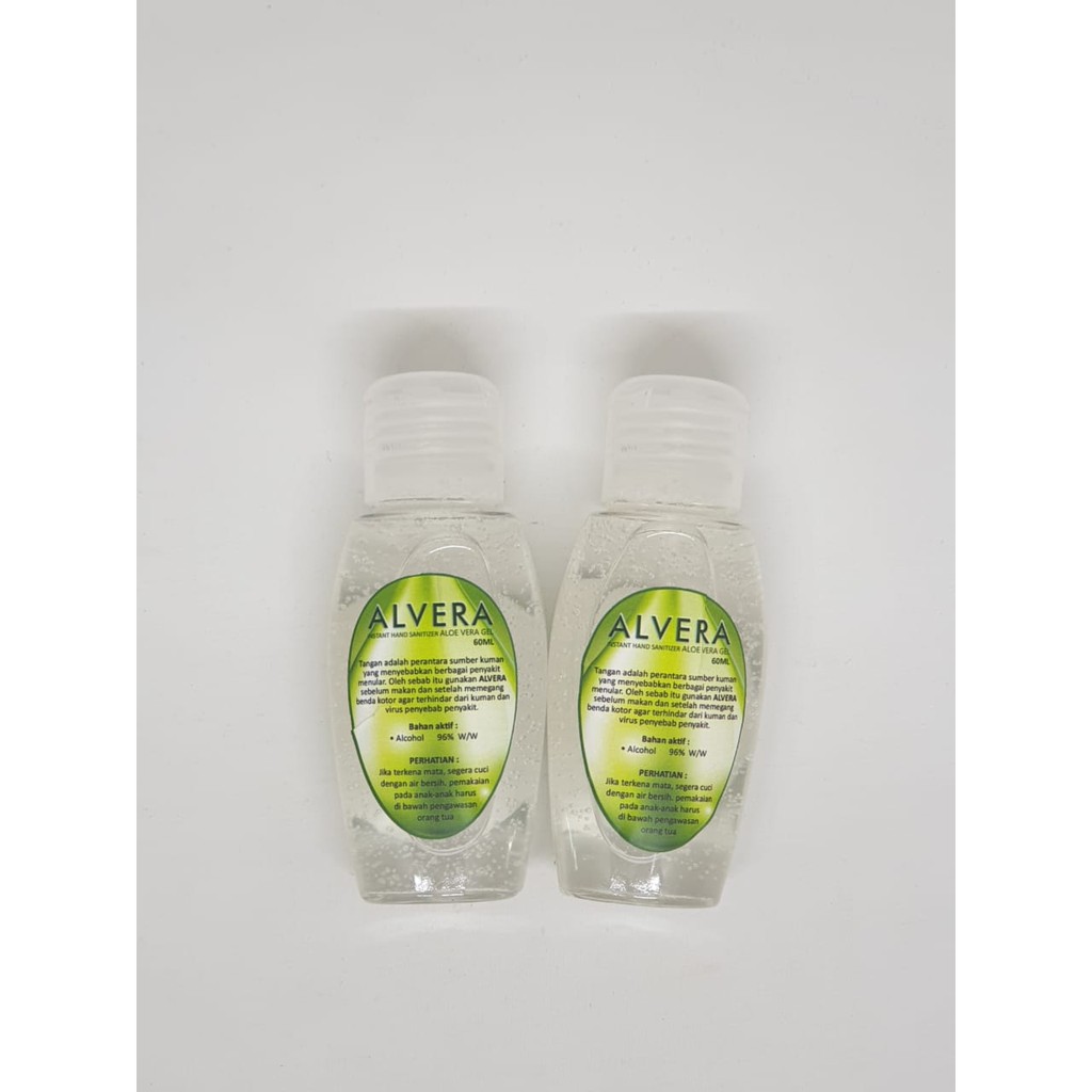 HANDSANITIZER ALVERA ORIGINAL ALKOHOL 75% 60ML GEL ALOEVERA