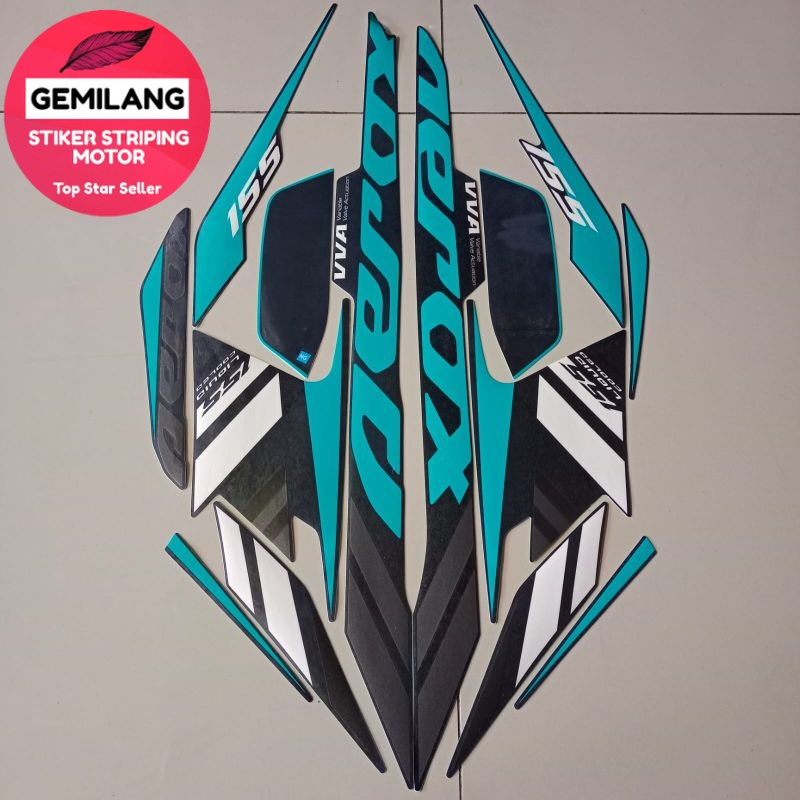 Original Asli Striping Decal Polet Sticker Yamaha Aerox 155 2021 2022 toska body standar motor berku