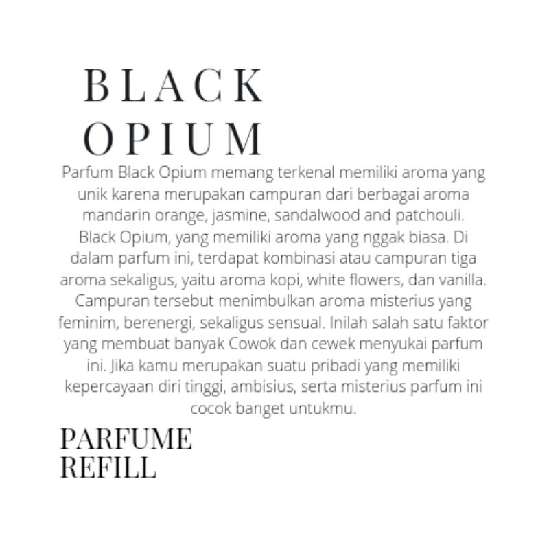 Parfume Refill Black Opium