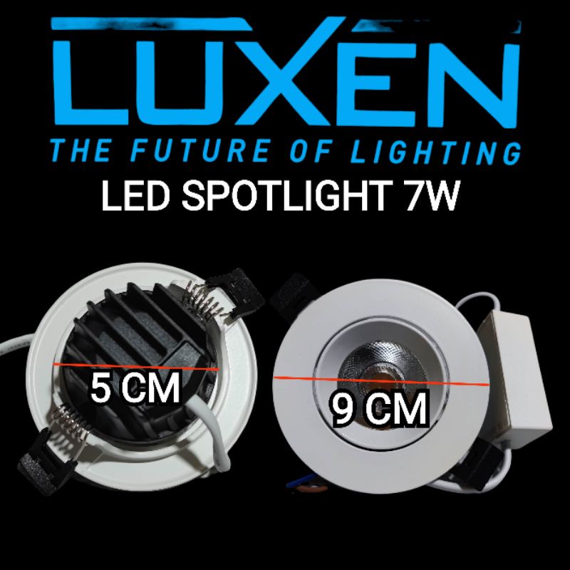 LUXEN LAMPU LED SPOTLIGHT 7W 7 WATT COB