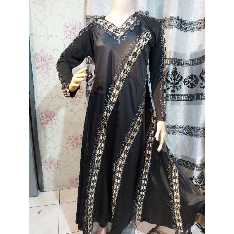 abaya turki/gamis arab/gamis pesta/abaya hitam