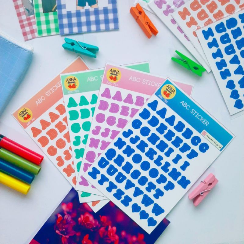 

ALPHABET ABC STICKER/ STIKER JURNAL / STICKER PLANNER / STIKER LUCU [ ANNAICHIGO.ID]