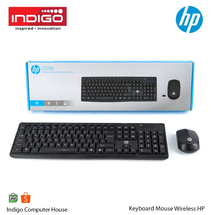 KEYBOARD + MOUSE WIRELESS HP CS700 | Keyboard Dan Mouse hp | Keyboard Mouse Wireless Hp
