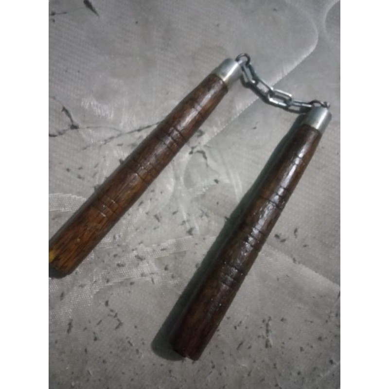 Double stick Nunchaku kayu ruyung COD