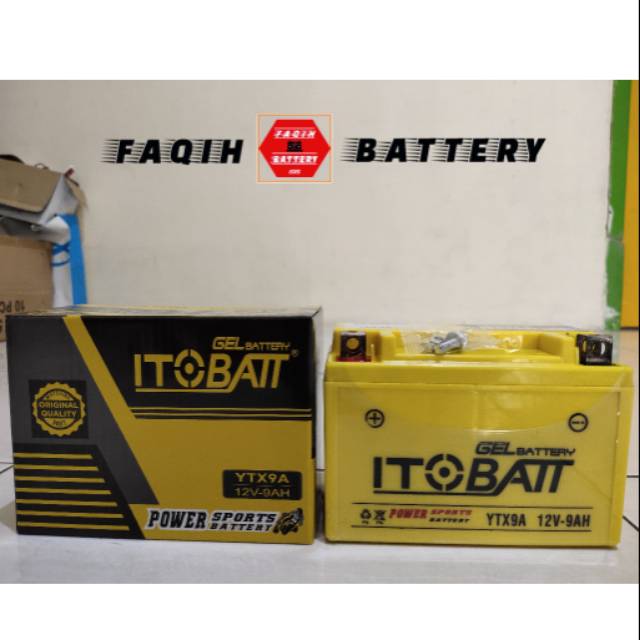 Aki Motor Pulsar 200NS -Honda CBR 600/ 900 YTX9A-BS ITOBATT GEL 9Ah