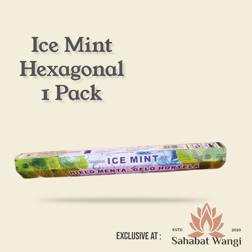 Dupa India Darshan Ice Mint Hexa Short Pack 20Stick