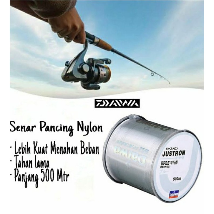 Senar Pancing Daiwa Bahan Nylon/Benang Pancing Daiwa 500 Meter ORIGINAL