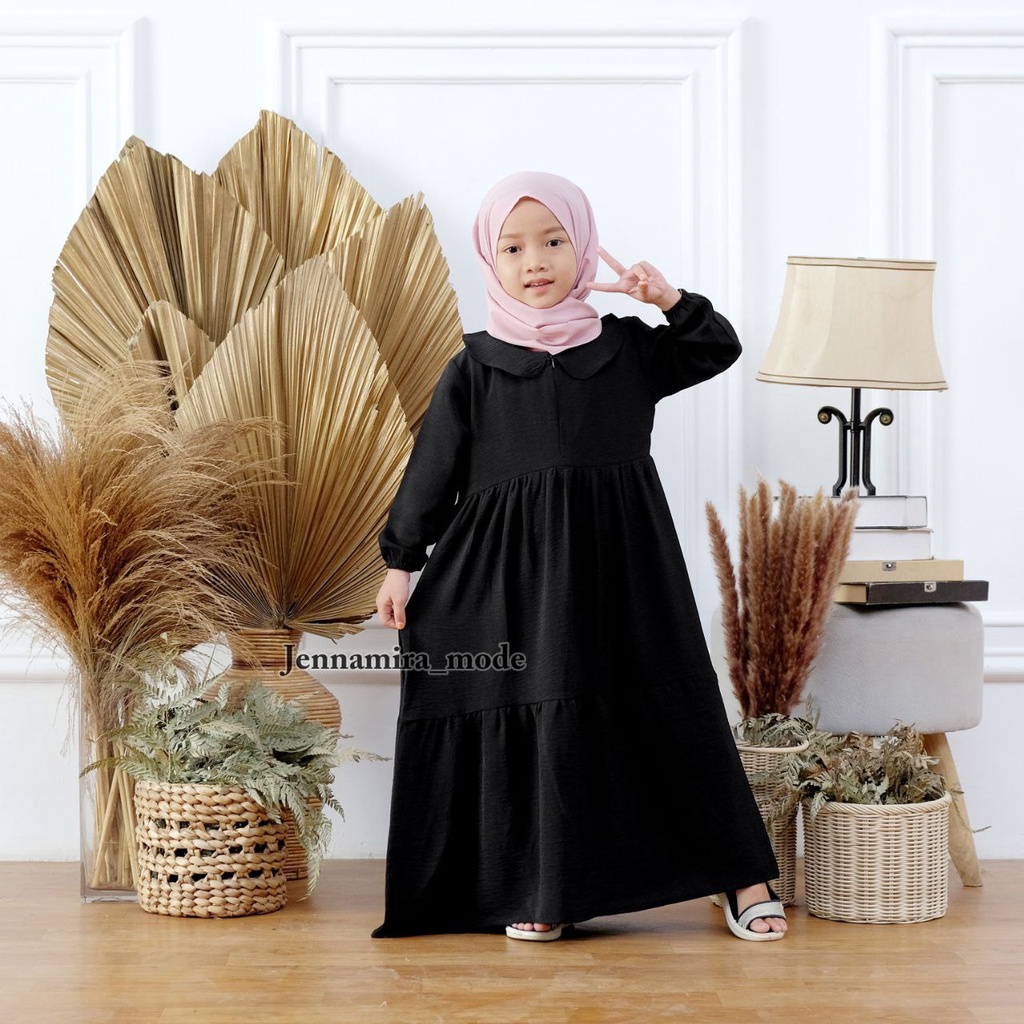 GAMIS ANAK 2-6TH/midi anak crinkle airflow/Jennamira_mode