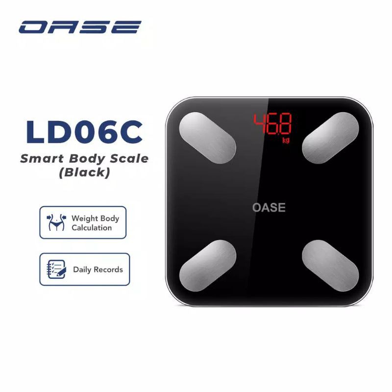 OASE Timbangan Badan Bluetooth 4.0 Smart Body Scale Garansi Resmi 1 Tahun LD06C