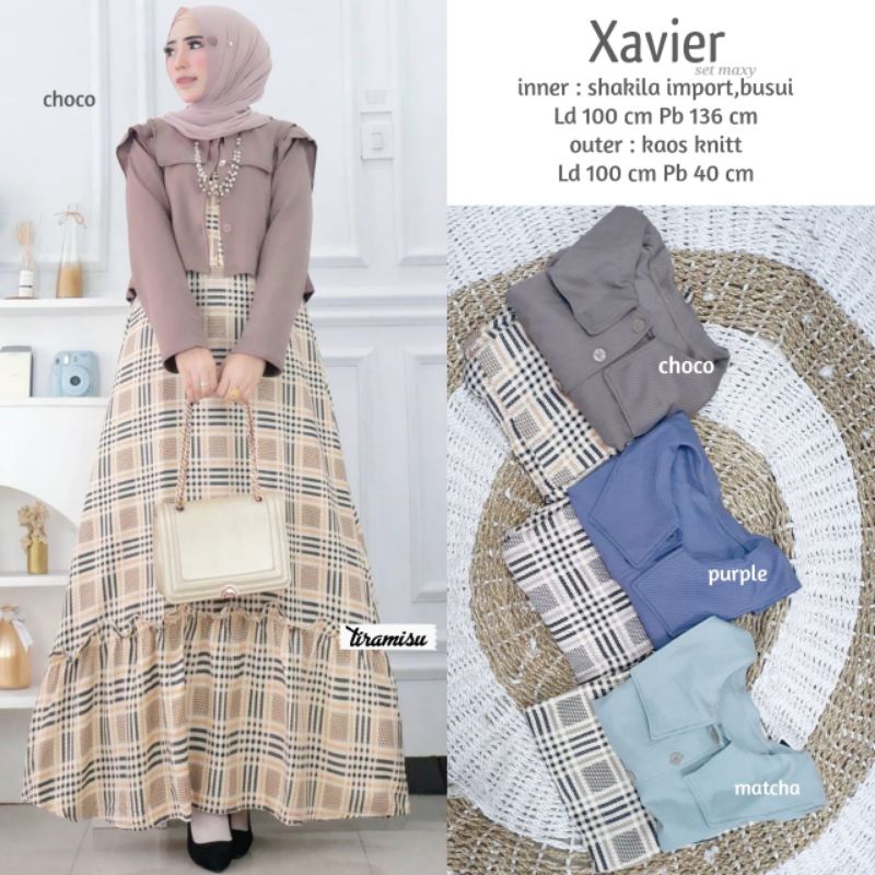 Xavier Gamis Shakila import//gamis wanita terbaru