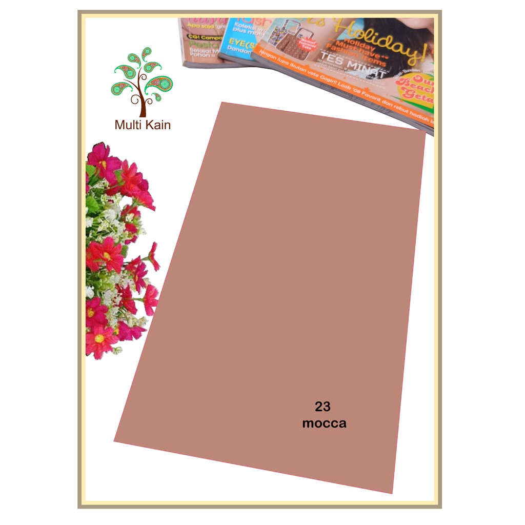 Bahan multi Kain Rayon Uniqlo mukena Meteran dan Grosir Quality Super-23 mocca