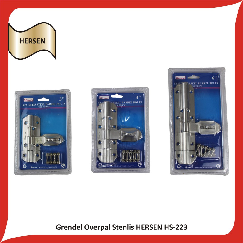 GRENDEL OVERPAL STENLIS / GRENDEL OVERVAL / GRENDEL STAINLES / BARREL BOLTS HERSEN HS-223